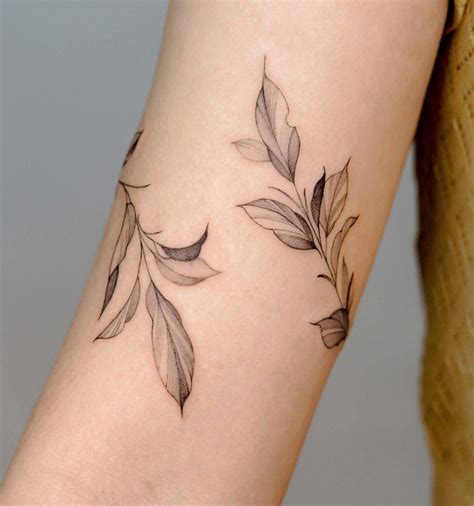 leaf tattoo sleeve|leaf tattoos for women.